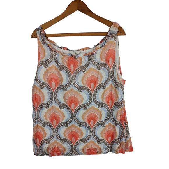 Anthropologie Tops - Anthropologie Ric Rac Printed Sleeveless Top